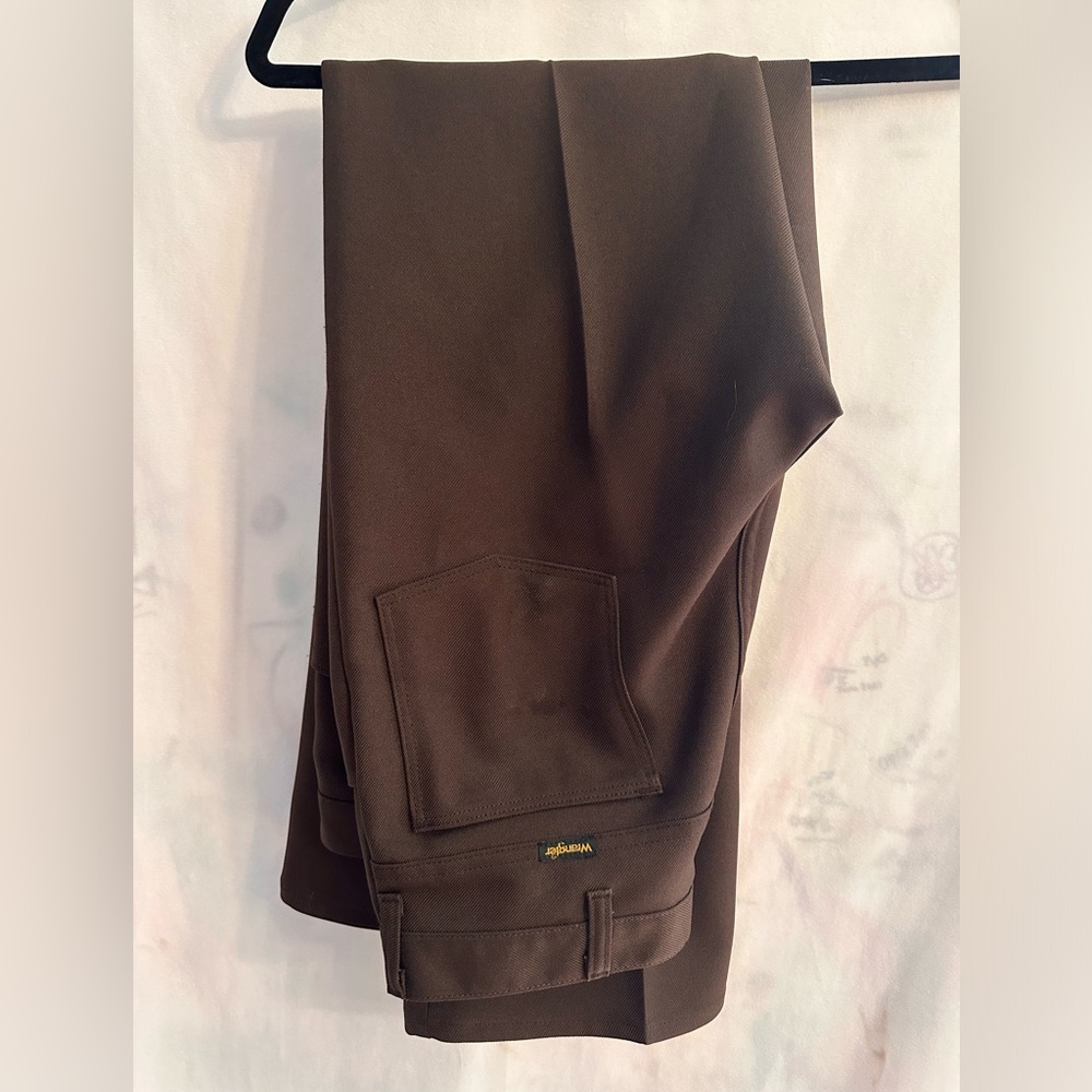Vintage Men’s Wrangler Dress Pants 35x32 Brown 82682 Western Cowboy